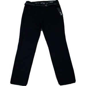 Apt. 9~Woman Size 12~Black Mid Rise Capri Pants Slim Through Hip & Thigh NWT$44